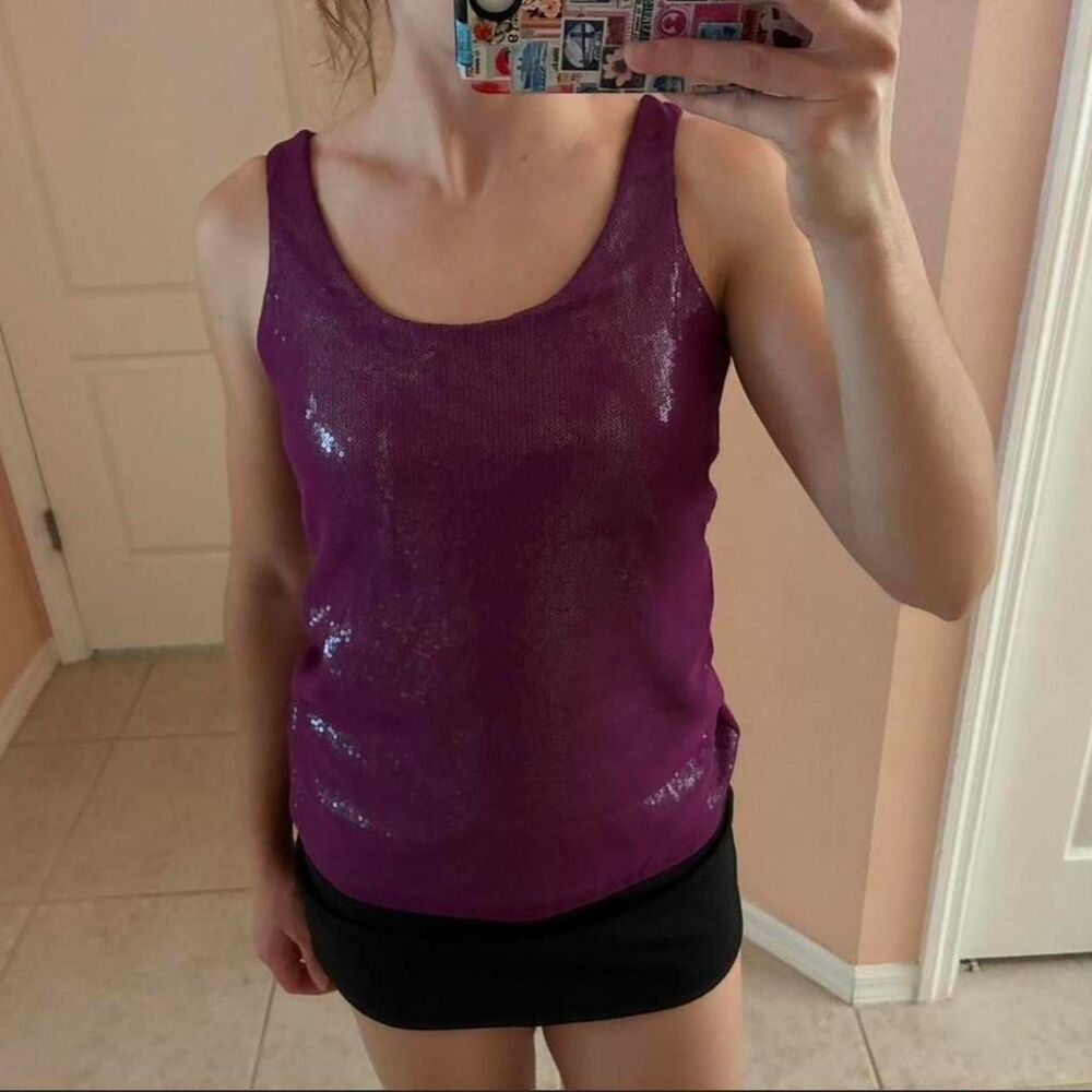Express Women's Purple and Pink Vest